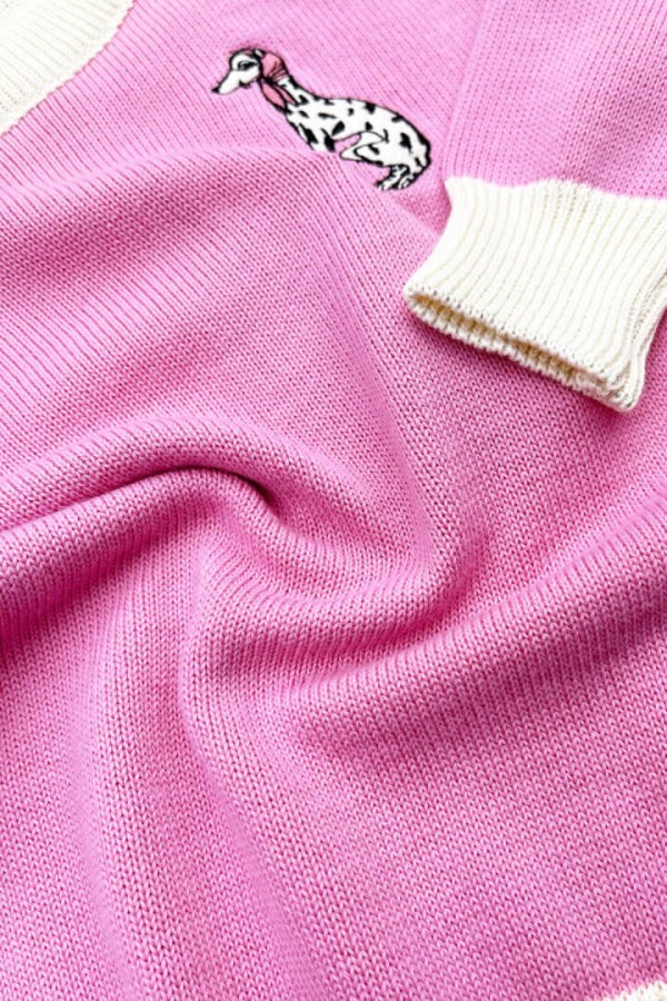 Sweter - dalmatyńczyk różowy / Dear Sophie