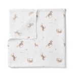 Konie - otulacz muślinowy 100x100cm / Lullalove