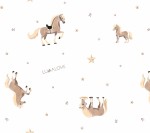 Konie - otulacz muślinowy 100x100cm / Lullalove