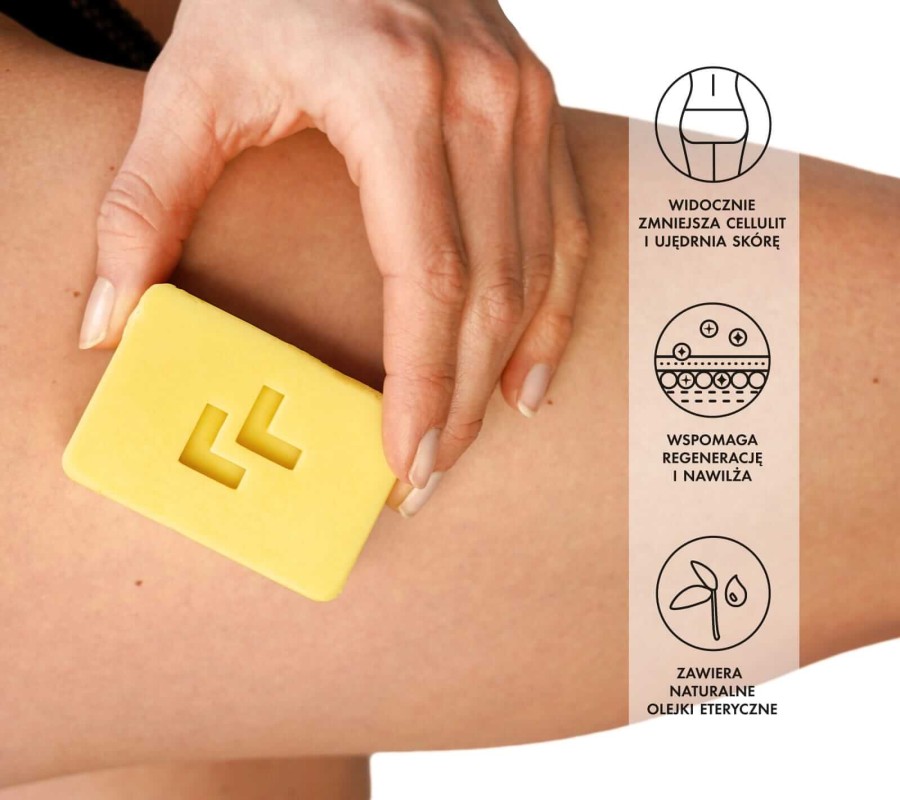 Antycellulitowa kostka do masażu ciała - mocne działanie, 70g / Lullalove