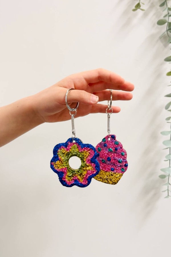 Zestaw kreatywny - Brokatowe Breloczki / Tiger Tribe