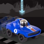 Autko wyścigowe Niebieskie / Tiger Tribe