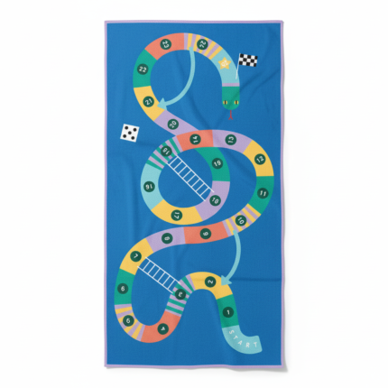Dwustronny ręcznik plażowy PlayTowels - Snakes & Ladders / QUUT