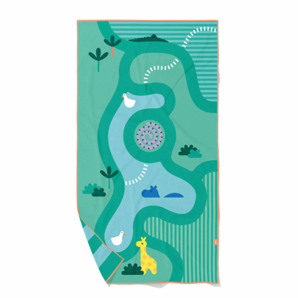 Dwustronny ręcznik plażowy PlayTowels - Safari / QUUT