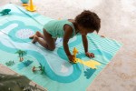Dwustronny ręcznik plażowy PlayTowels - Safari / QUUT