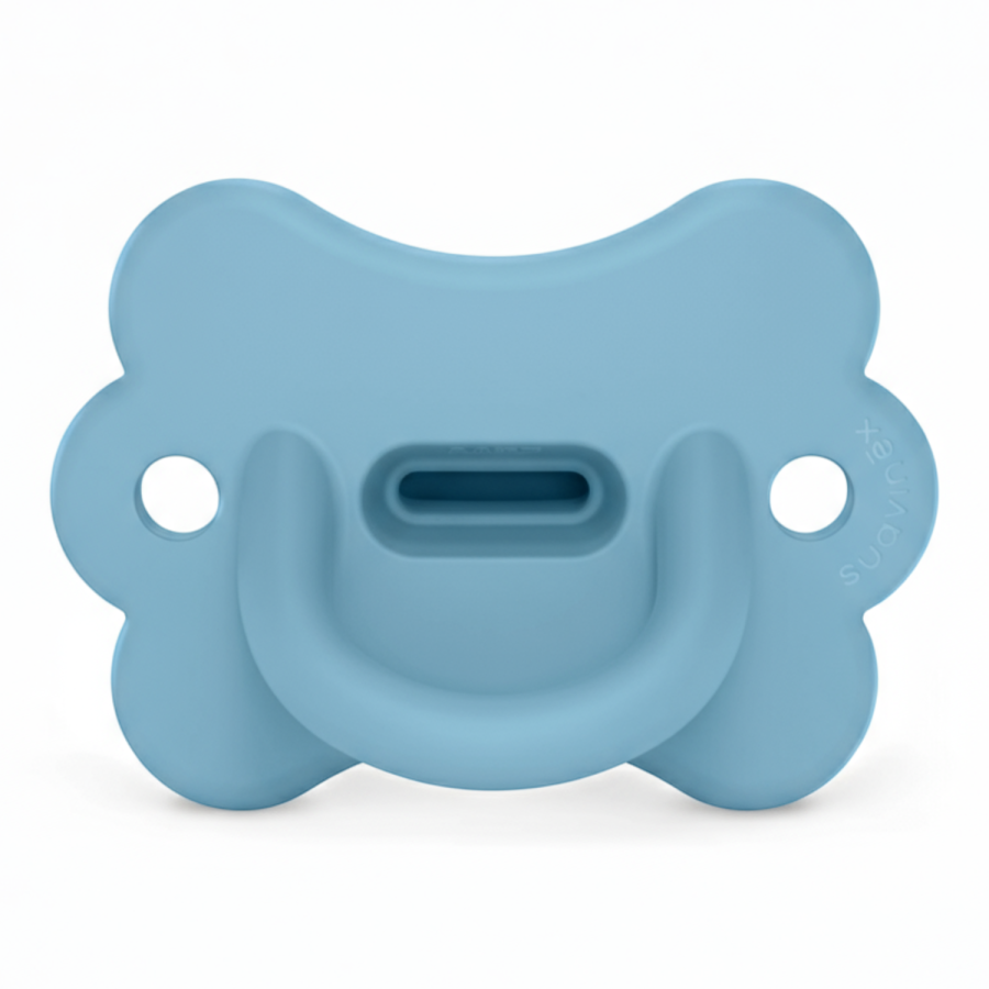 Smoczek 100% silikonowy fizjologiczny SX Pro Colour Essence Motylek - niebieski / Suavinex