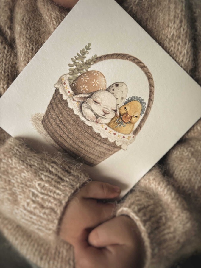 Kartka okolicznościowa na Wielkanoc - EASTER BUNNY / Hi Little