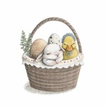 Kartka okolicznościowa na Wielkanoc - EASTER BUNNY / Hi Little