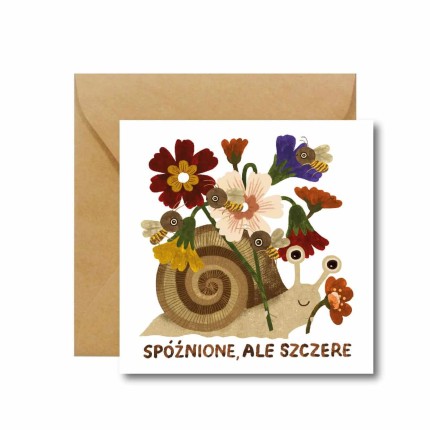 Kartka okolicznościowa na urodziny i imieniny - SPÓŹNIONE, ALE SZCZERE / Hi Little