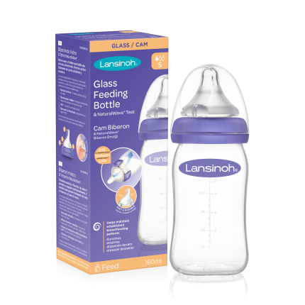 Szklana butelka 160 ml ze smoczkiem Natural Wave® / Lansinoh