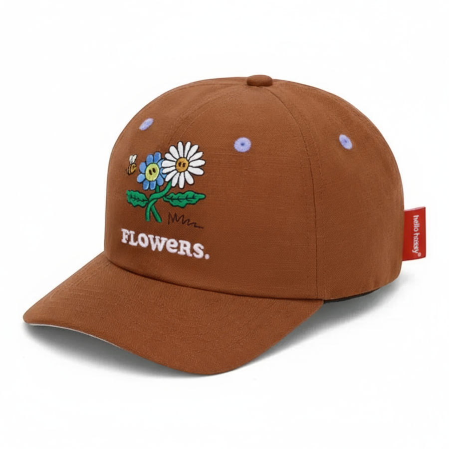Lniana czapka z daszkiem Linen Flowers / Hello Hossy