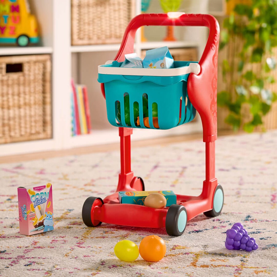 Muzyczny wózek zakupowy - światło i dźwięk - wersja czerwona / B.Toys