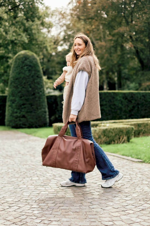 Torba Mommy Bag Signature Vegan Leather Dark Brown / Childhome