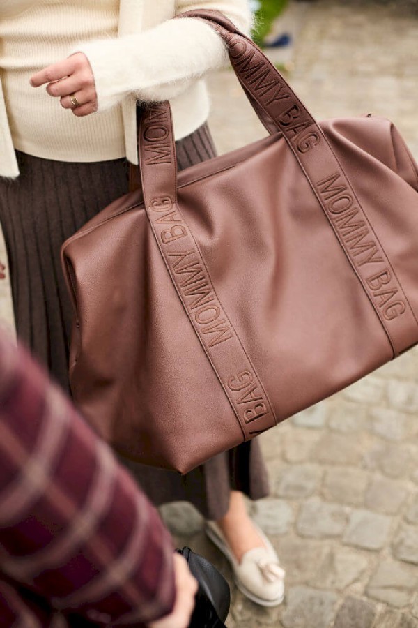 Torba Mommy Bag Signature Vegan Leather Dark Brown / Childhome