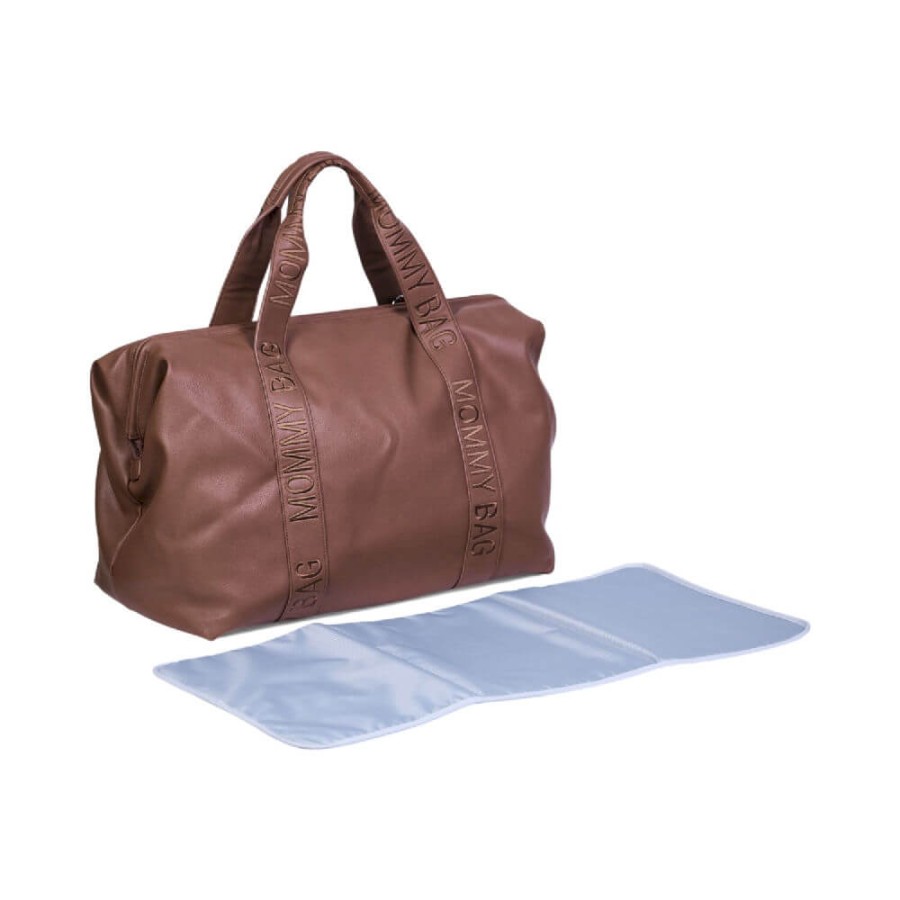 Torba Mommy Bag Signature Vegan Leather Dark Brown / Childhome