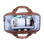 Torba Mommy Bag Signature Vegan Leather Dark Brown / Childhome