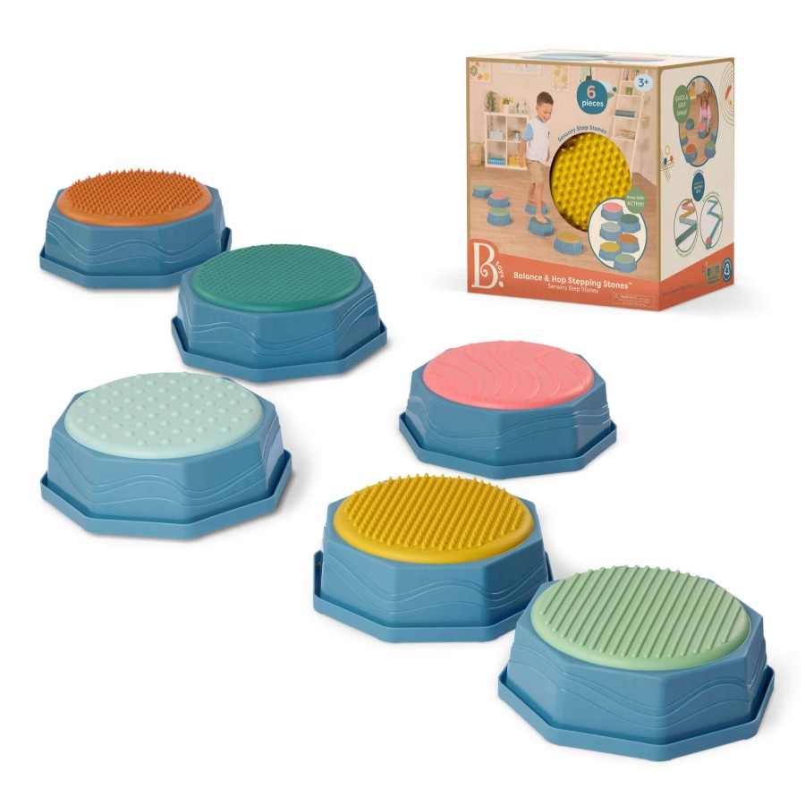 BRAK OPAKOWANIA: Balance & Hop Stepping Stones – kamienie sensoryczne / B.Toys