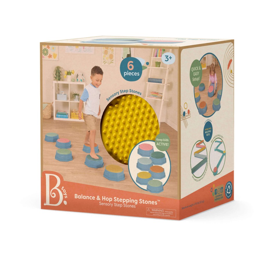 BRAK OPAKOWANIA: Balance & Hop Stepping Stones – kamienie sensoryczne / B.Toys