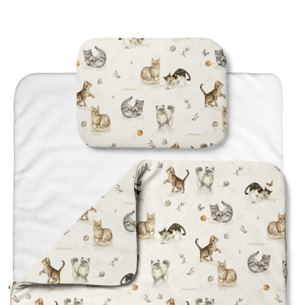 Pościel przedszkolaka z suwakami - Cat Lovers / Babysteps