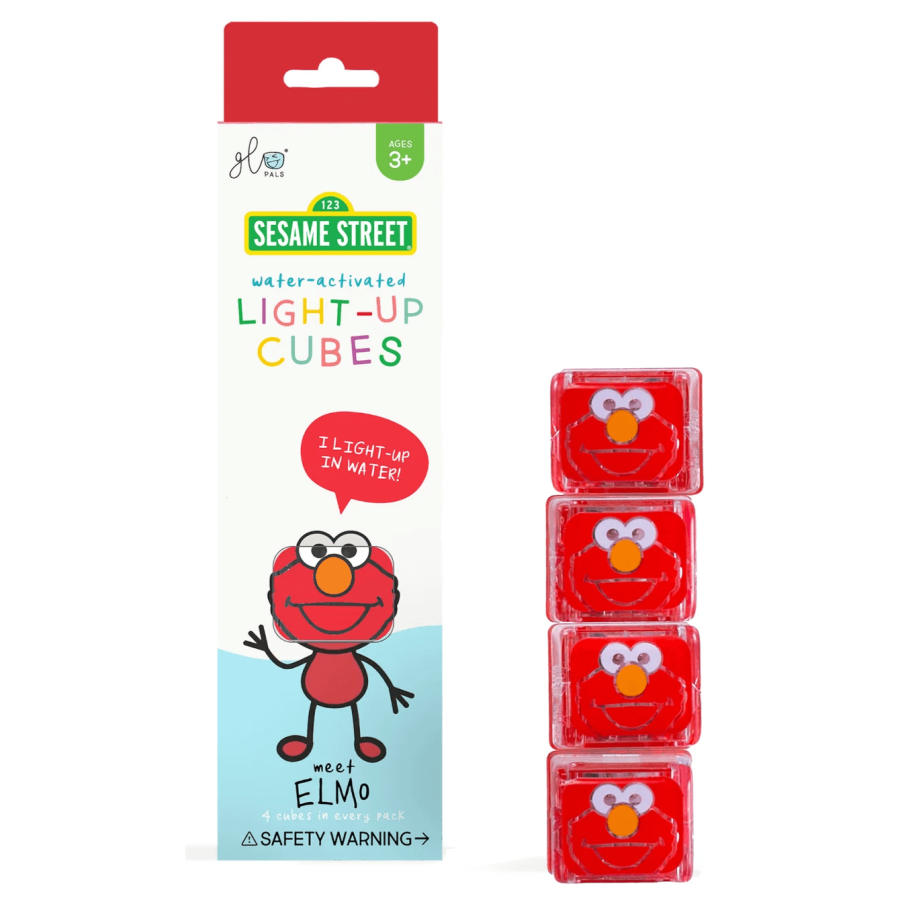 Kostki sensoryczne świecące w wodzie Elmo Ulica Sezamkowa - zabawka kąpielowa / Glo Pals