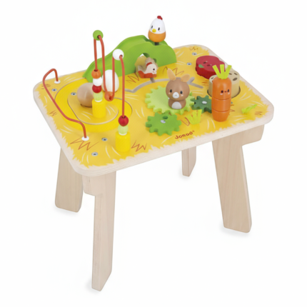 Wielofunkcyjny stolik edukacyjny drewniany Farma 12m+ / Janod