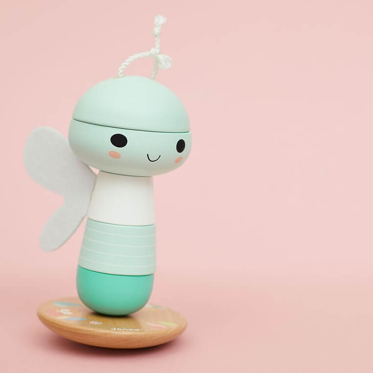 Układanka piramida drewniana Ważka Pure 12 m+ / Janod