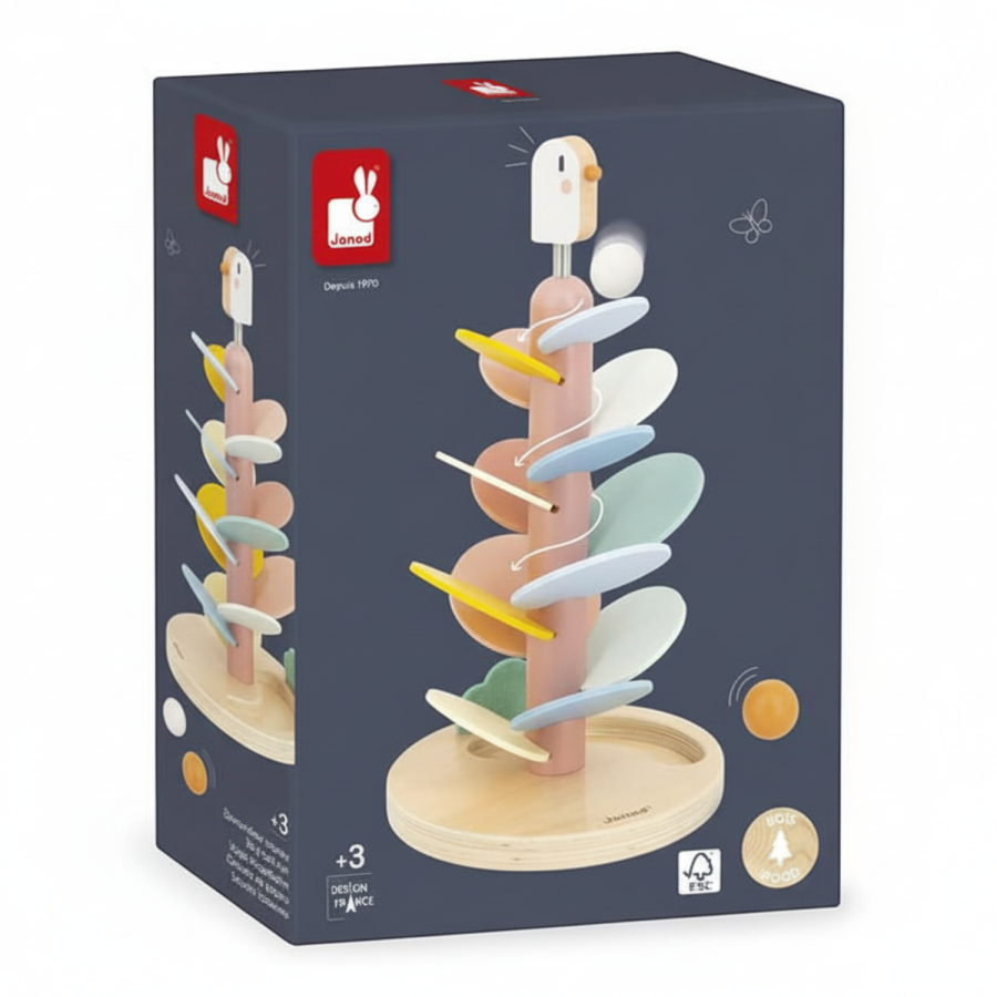 Drewniany kulodrom Ptaszek Sweet Cocoon 3+ / Janod