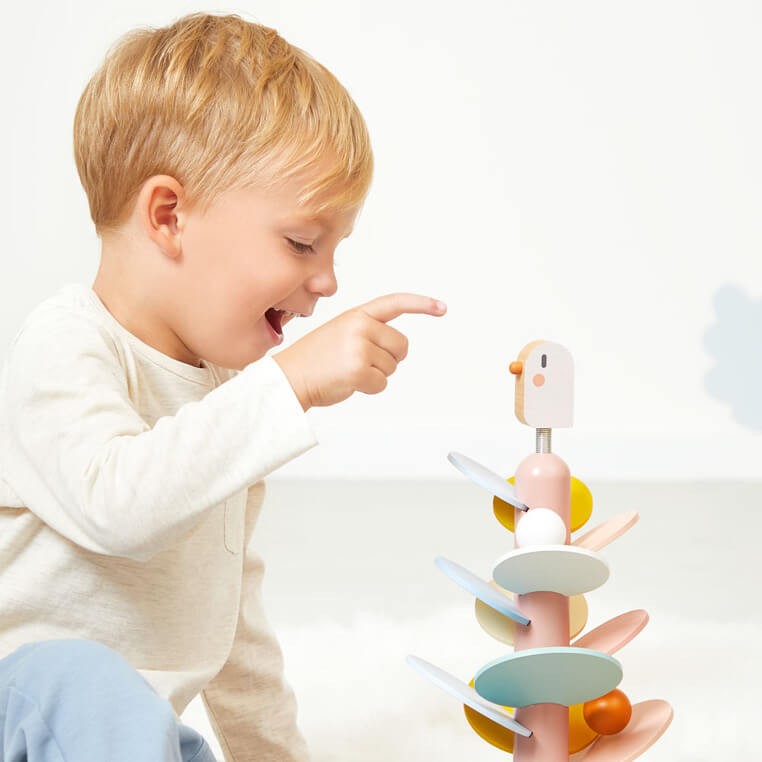 Drewniany kulodrom Ptaszek Sweet Cocoon 3+ / Janod