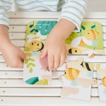 Puzzle progresywne w walizce Zwierzątka Pure 4 układanki – 6, 9, 12 i 16 elementów 2+ / Janod