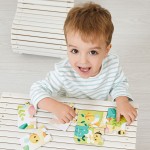 Puzzle progresywne w walizce Zwierzątka Pure 4 układanki – 6, 9, 12 i 16 elementów 2+ / Janod