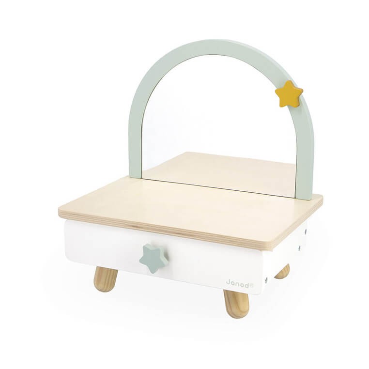 Mała toaletka drewniana z akcesoriami Jednorożec 3+ / Janod