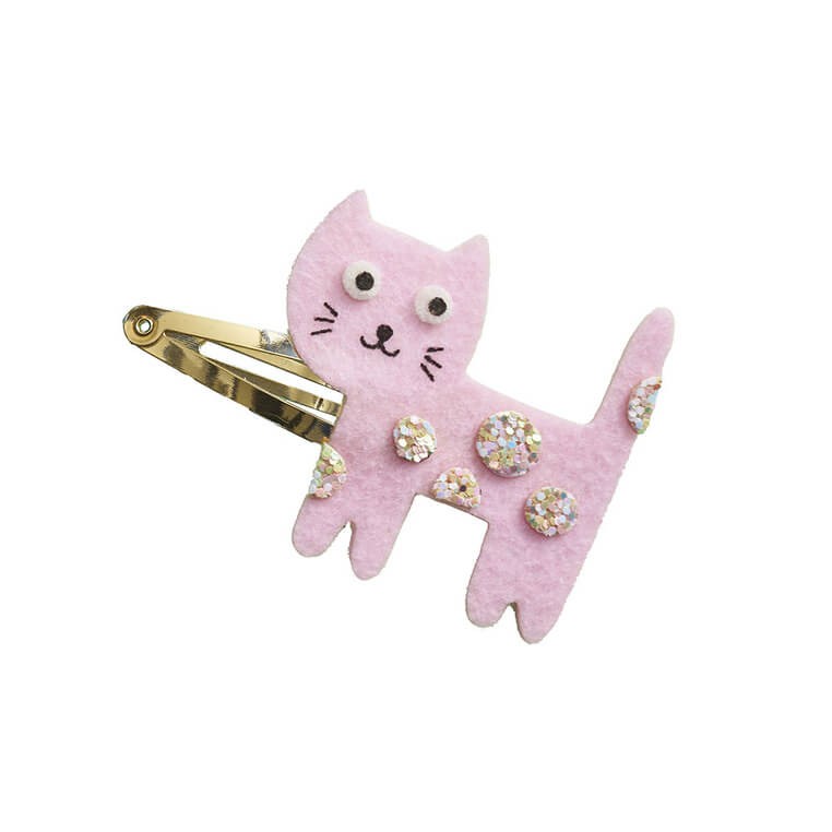 Zestaw kreatywny do tworzenia biżuterii Brokatowe spinki do włosów Pieski i kotki 5+ / Janod