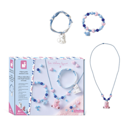 Zestaw kreatywny do tworzenia biżuterii z zawieszkami Małe zwierzątka 6+ / Janod
