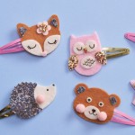Zestaw kreatywny do tworzenia biżuterii Brokatowe spinki do włosów Leśne zwierzątka 5+ / Janod