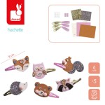 Zestaw kreatywny do tworzenia biżuterii Brokatowe spinki do włosów Leśne zwierzątka 5+ / Janod