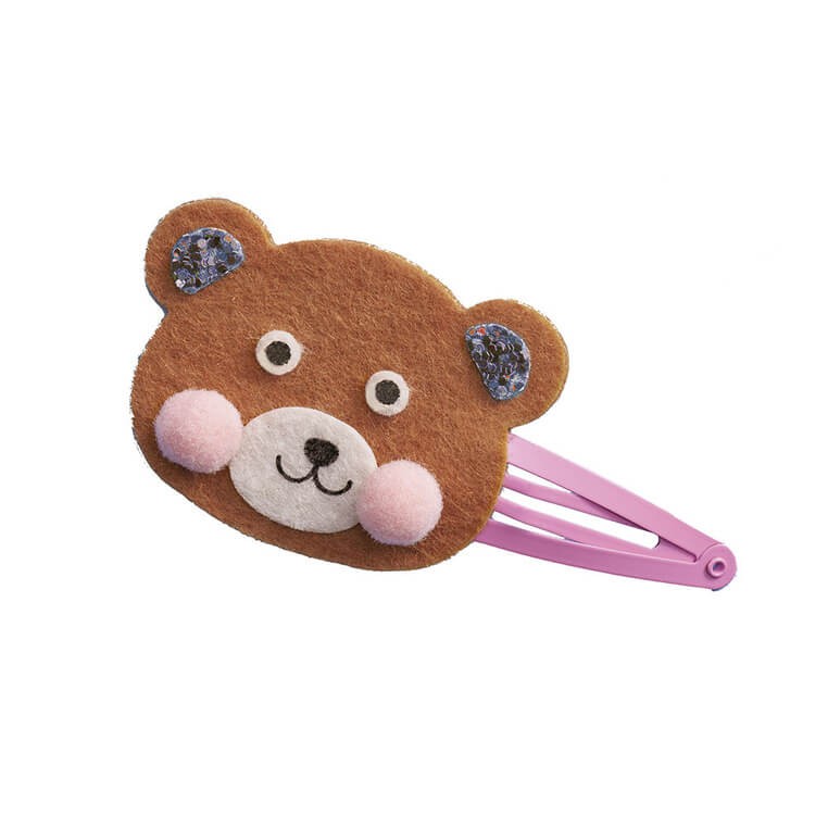 Zestaw kreatywny do tworzenia biżuterii Brokatowe spinki do włosów Leśne zwierzątka 5+ / Janod