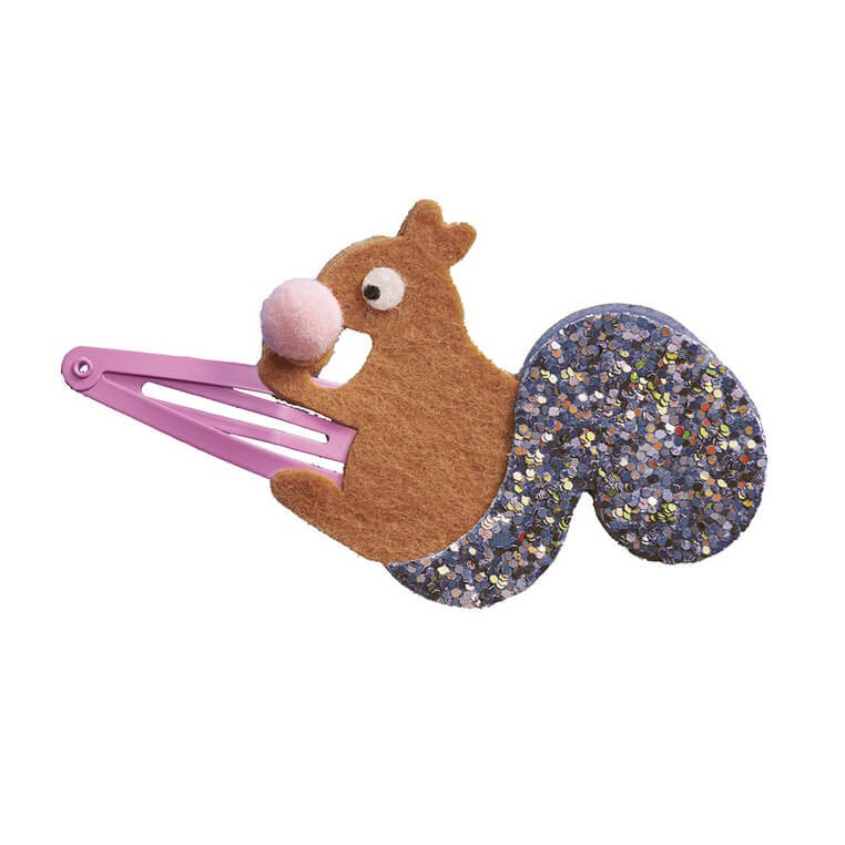 Zestaw kreatywny do tworzenia biżuterii Brokatowe spinki do włosów Leśne zwierzątka 5+ / Janod