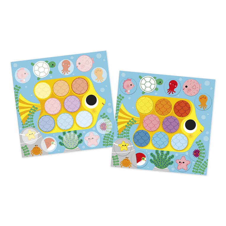 Multizestaw kreatywny 2-latka My arts & crafts Okrągłe naklejki Wokół stawu 2+ / Janod