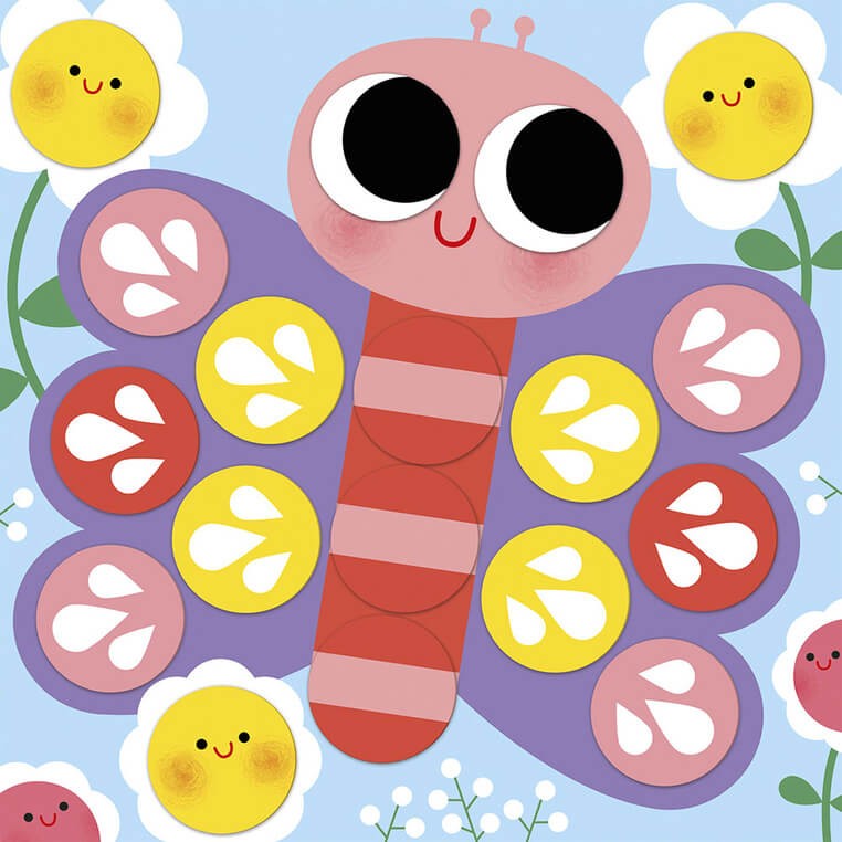 Multizestaw kreatywny 2-latka My arts & crafts Okrągłe naklejki Wokół stawu 2+ / Janod