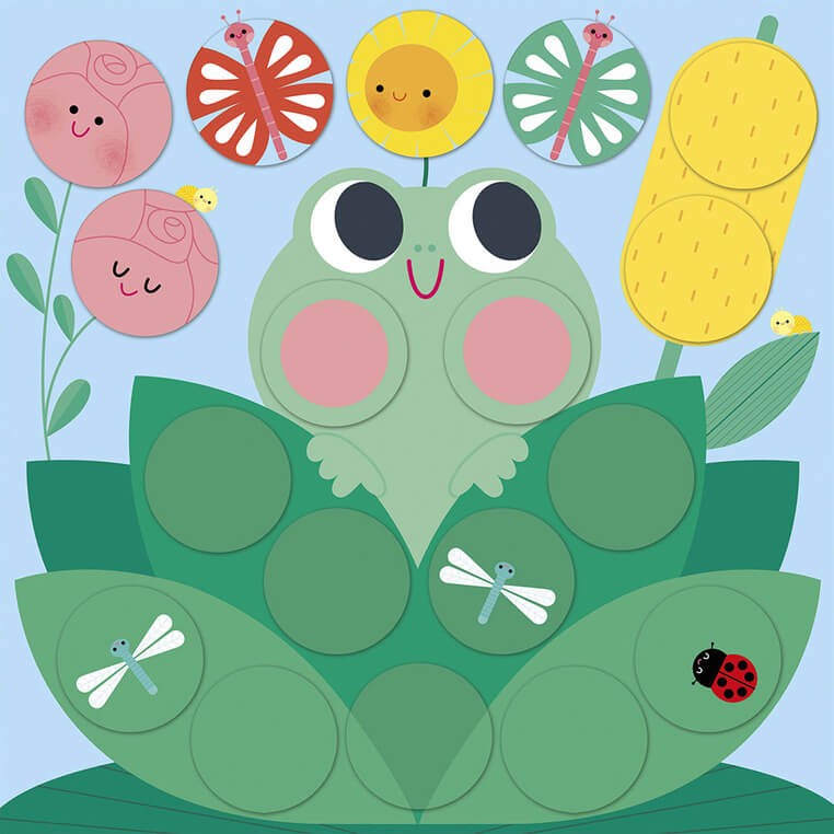 Multizestaw kreatywny 2-latka My arts & crafts Okrągłe naklejki Wokół stawu 2+ / Janod