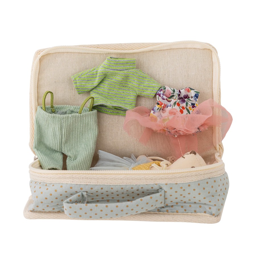 Laleczka Lara w torebce z zestawem ubranek - Brown / Bloomingville Mini