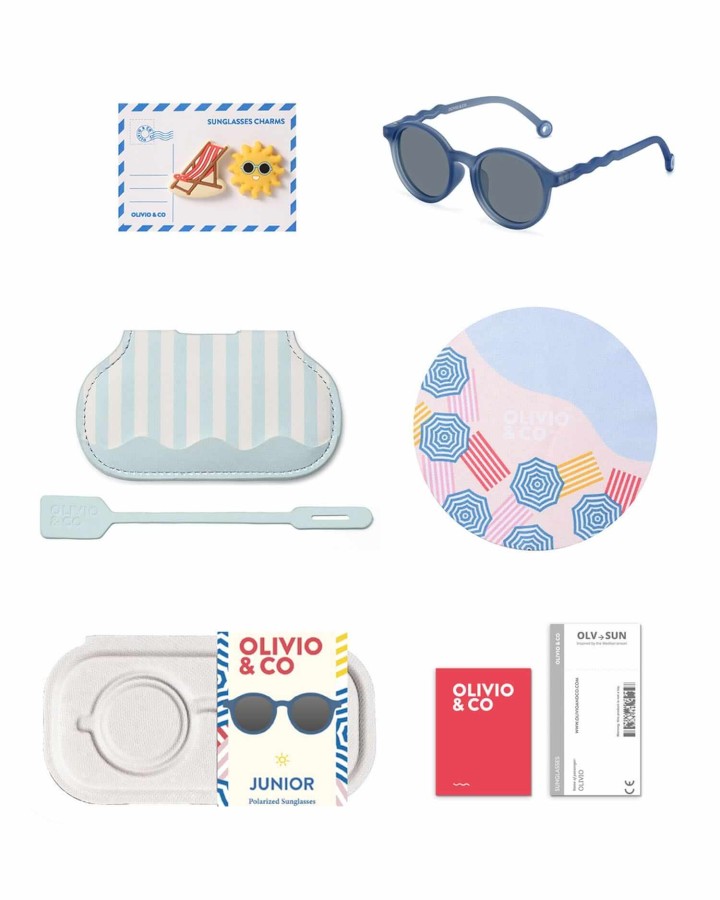 Okulary Oval Navy Blue Polarized 5-10 / Olivio & Co