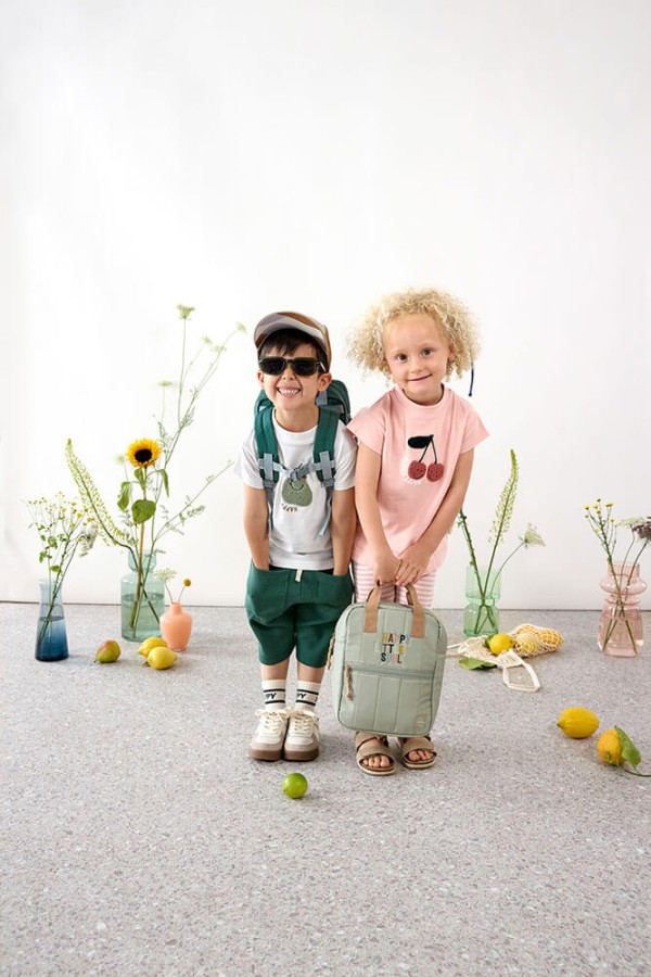 Plecak mini kwadratowy Little Gang Light khaki / Lassig