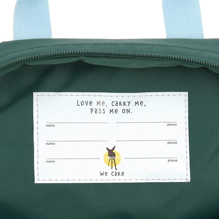 Plecak mini kwadratowy Little Gang Lemon dark green / Lassig