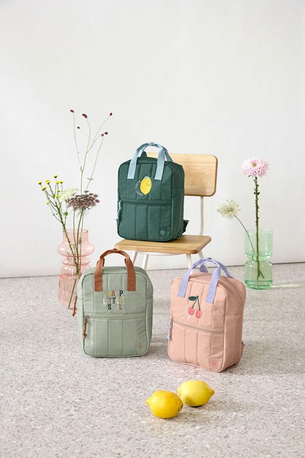 Plecak mini kwadratowy Little Gang Lemon dark green / Lassig