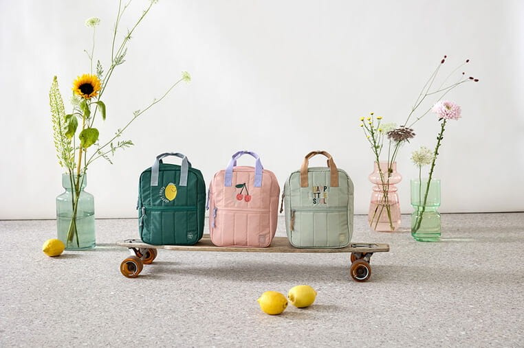 Plecak mini kwadratowy Little Gang Lemon dark green / Lassig