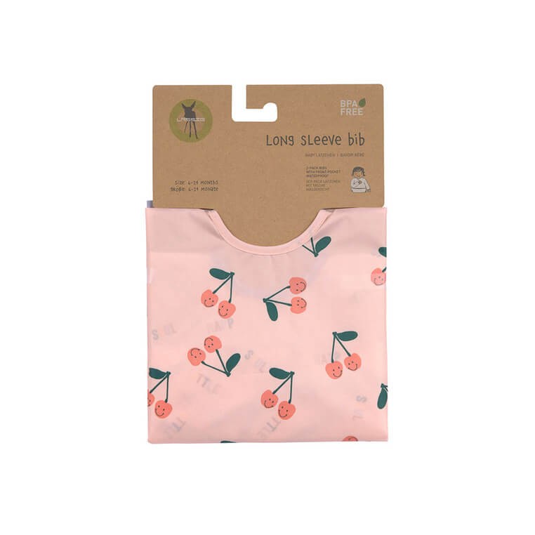 Zestaw śliniaków z długim rękawem 2szt. 6m+ Happy Fruits Cherry / Lassig