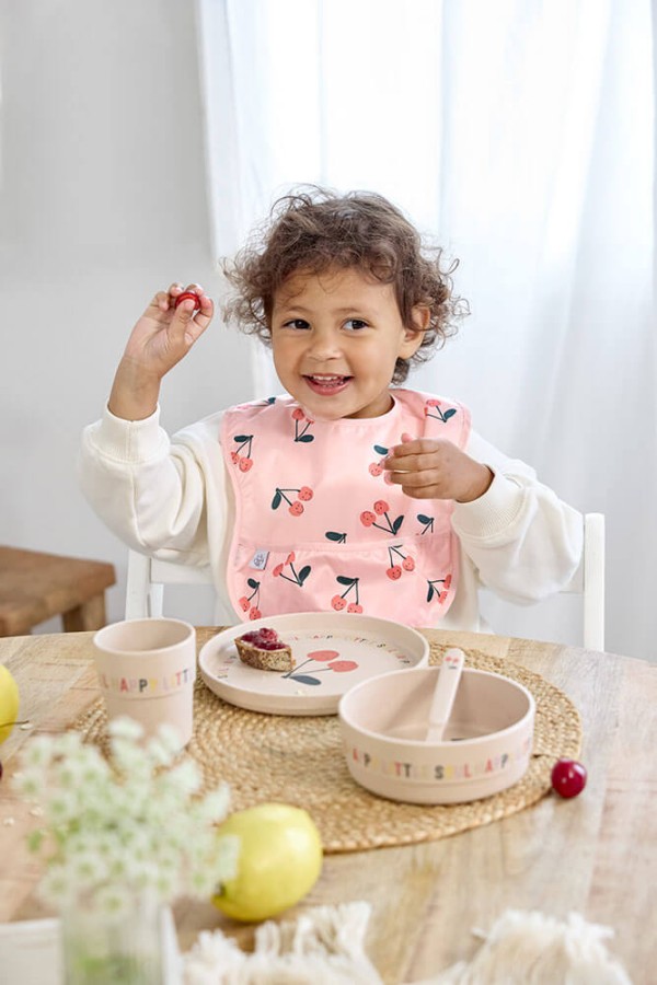 Zestaw śliniaków wodoodpornych 2szt. 6m+ Happy Fruits Cherry / Lassig