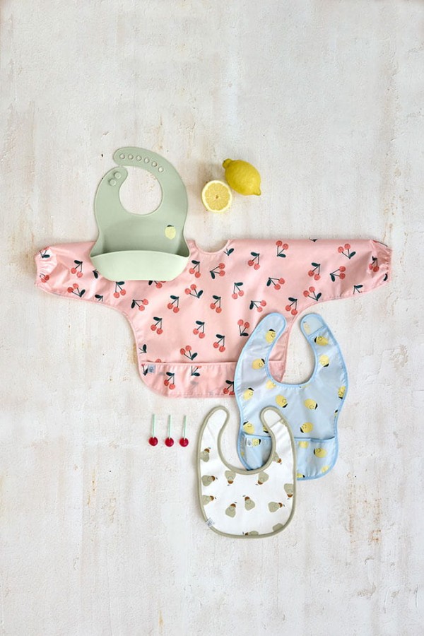 Zestaw śliniaków wodoodpornych 2szt. 6m+ Happy Fruits Lemon / Lassig