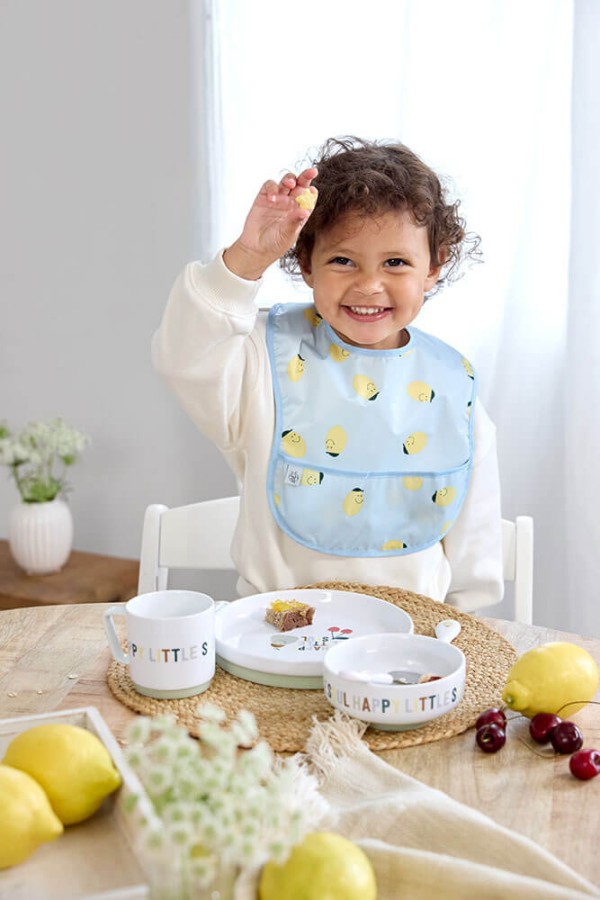 Zestaw śliniaków wodoodpornych 2szt. 6m+ Happy Fruits Lemon / Lassig